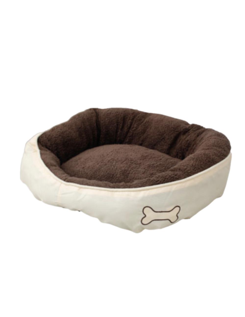 paratumascota.shop - Perros - Descanso - CAMA PARA PERRO BEIGE Y MARRON - Foto 1