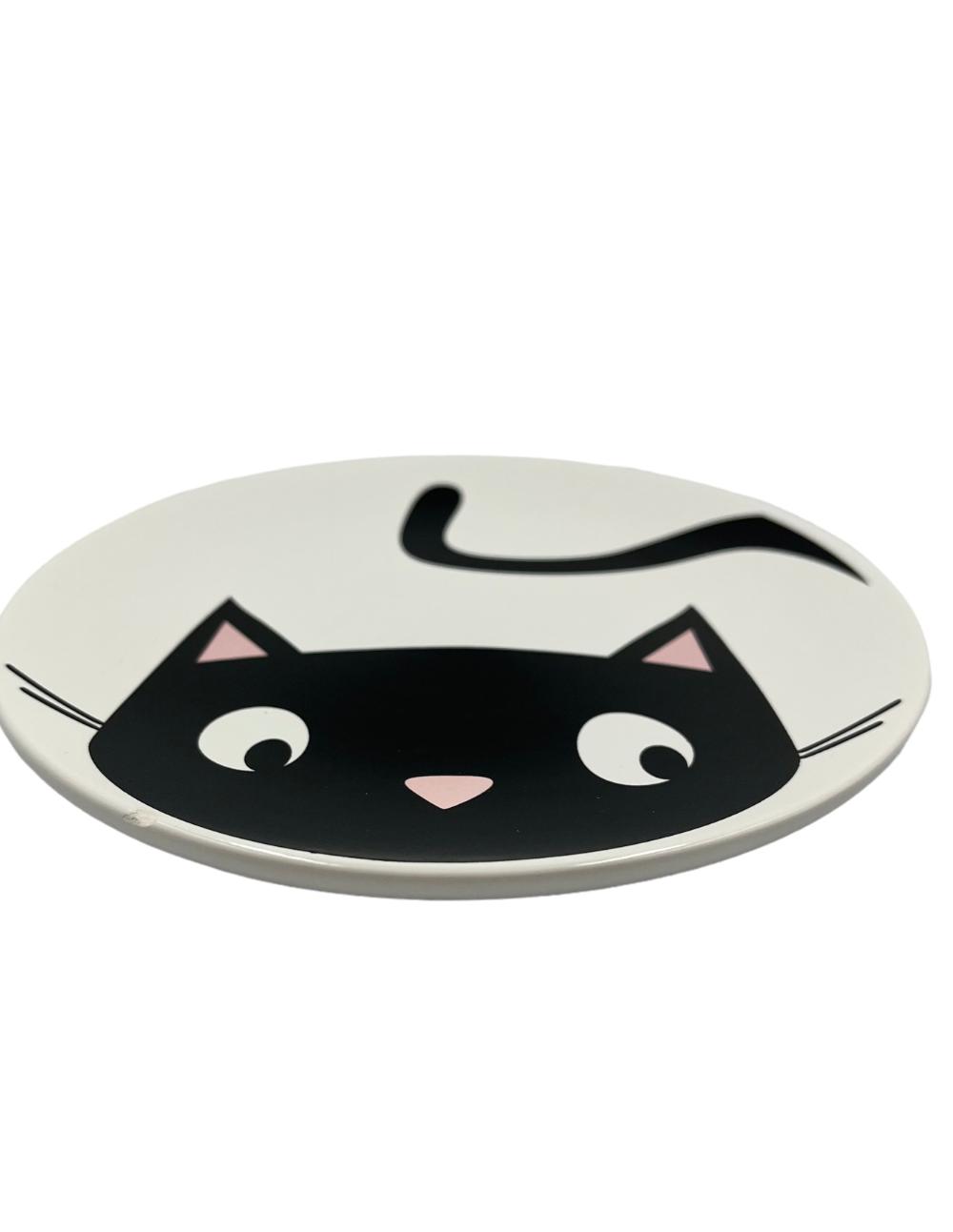 paratumascota.shop - Gatos - Comederos y Bebederos - COMEDERO DE CERAMICA GATO NEGRO - Foto 2