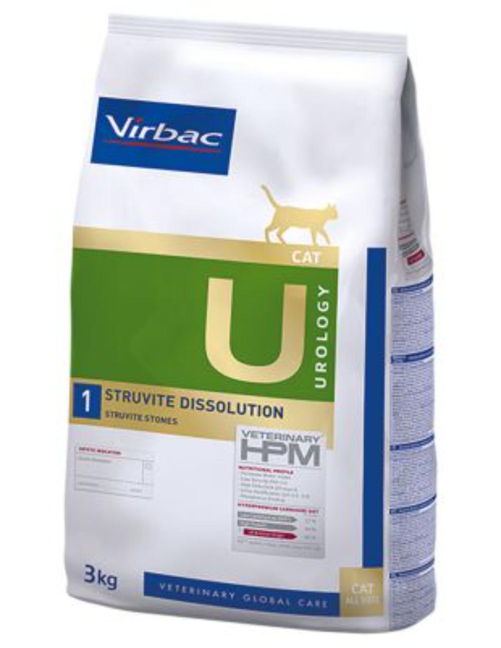 paratumascota.shop - Gatos - Alimentacin - Virbac U1 Veterinary HPM Urology Struvite Dissolution para gatos 3KG - Foto 1