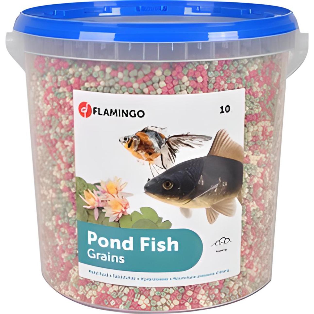 paratumascota.shop - Peces - Alimentacin - ALIMENTO GRANULADO PARA ESTANQUE FLAMINGO - 10L - Foto 1